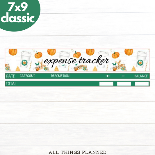 7x9 | Classic | Sept (Starbies) Expense Tracker