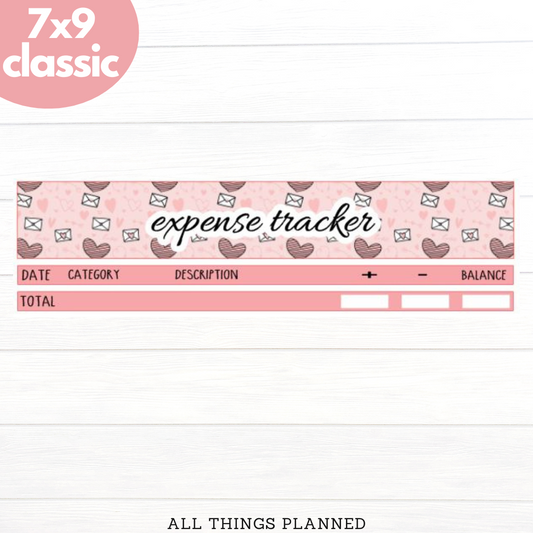 7x9 | Classic | Feb. (Valentines) Expense Tracker