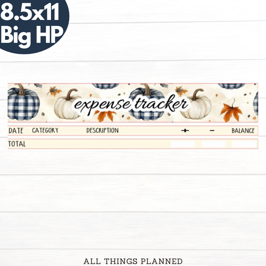8.5x11 | Big | Nov (Fall Cottage) Expense Tracker