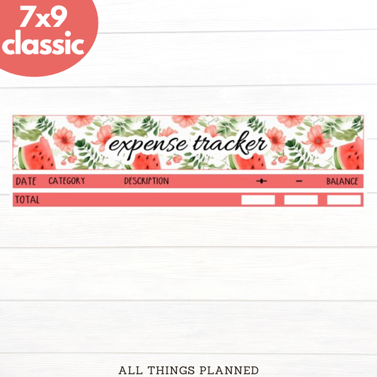 7x9 | Classic | May (Watermelon) Expense Tracker