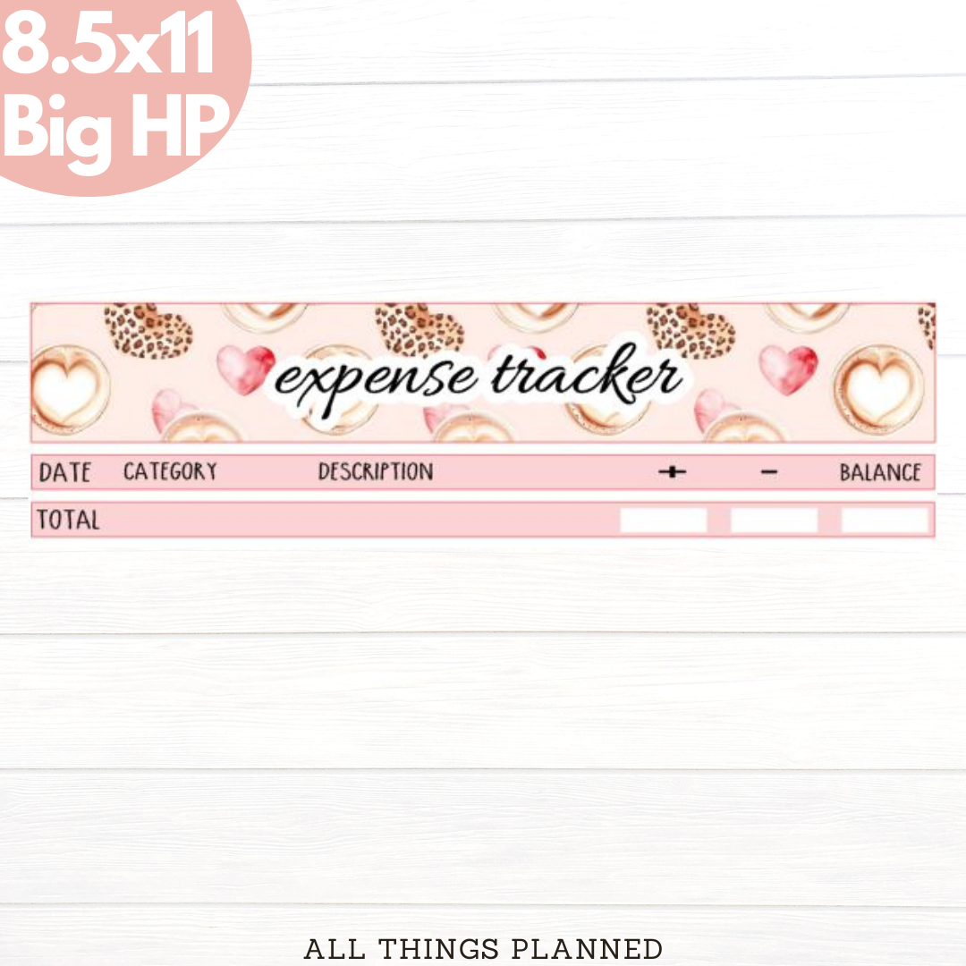 8.5x11 | Big | Oct (Pink Caffeine) Expense Tracker