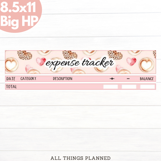 8.5x11 | Big | Oct (Pink Caffeine) Expense Tracker