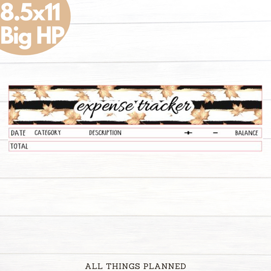 8.5x11 | Big | Sept (Golden Fall) Expense Tracker