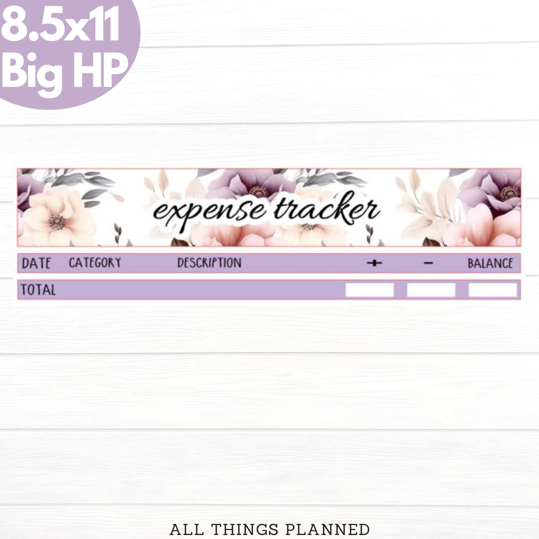 8.5x11 | Big | Apr. (Spring Florals) Expense Tracker