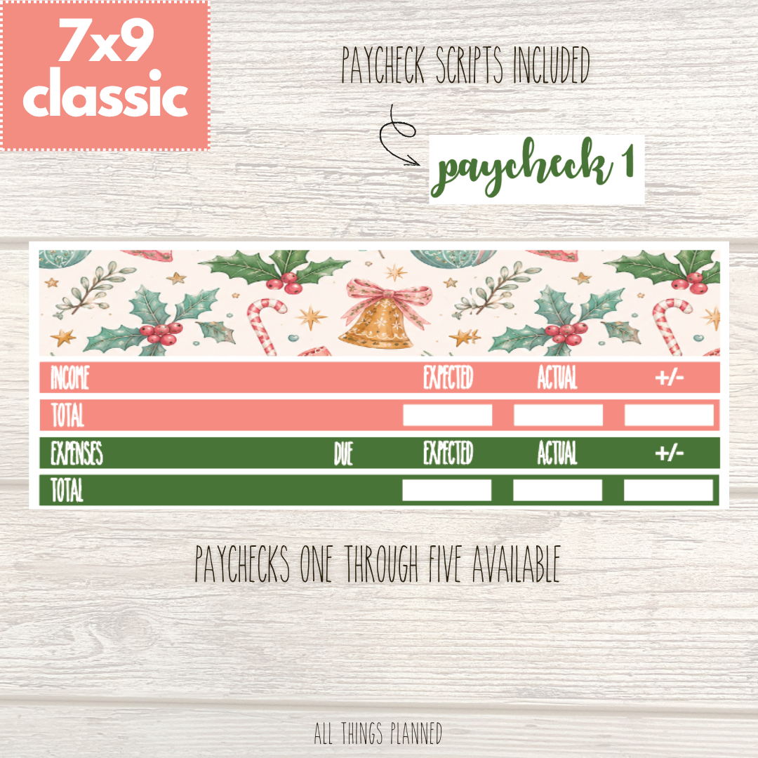7x9 | Classic | Dec. (Christmas) Paychecks