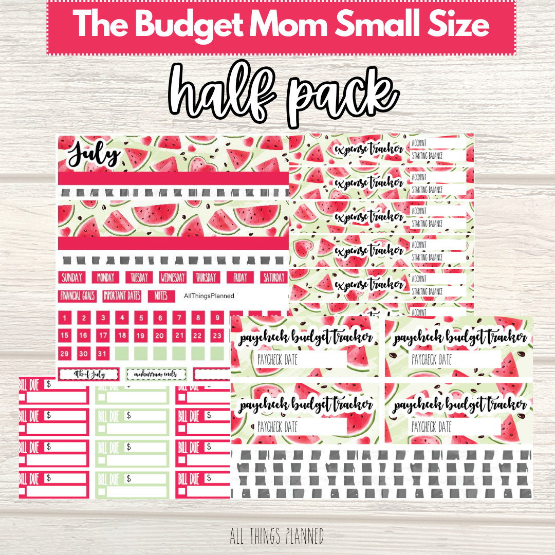 Small July (Watermelon) HALF Pack