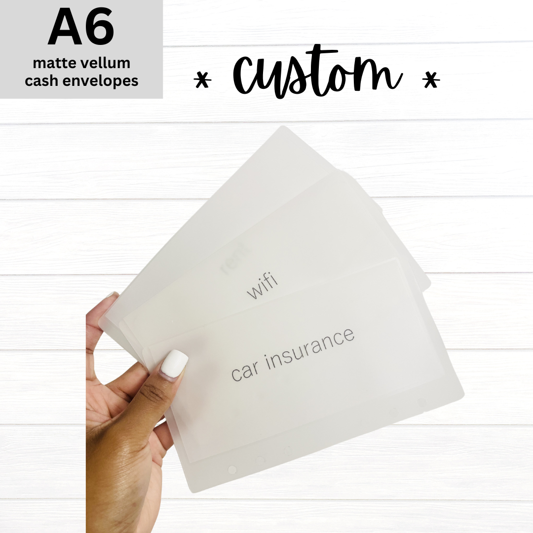 A6 CUSTOM Matte Vellum Envelopes