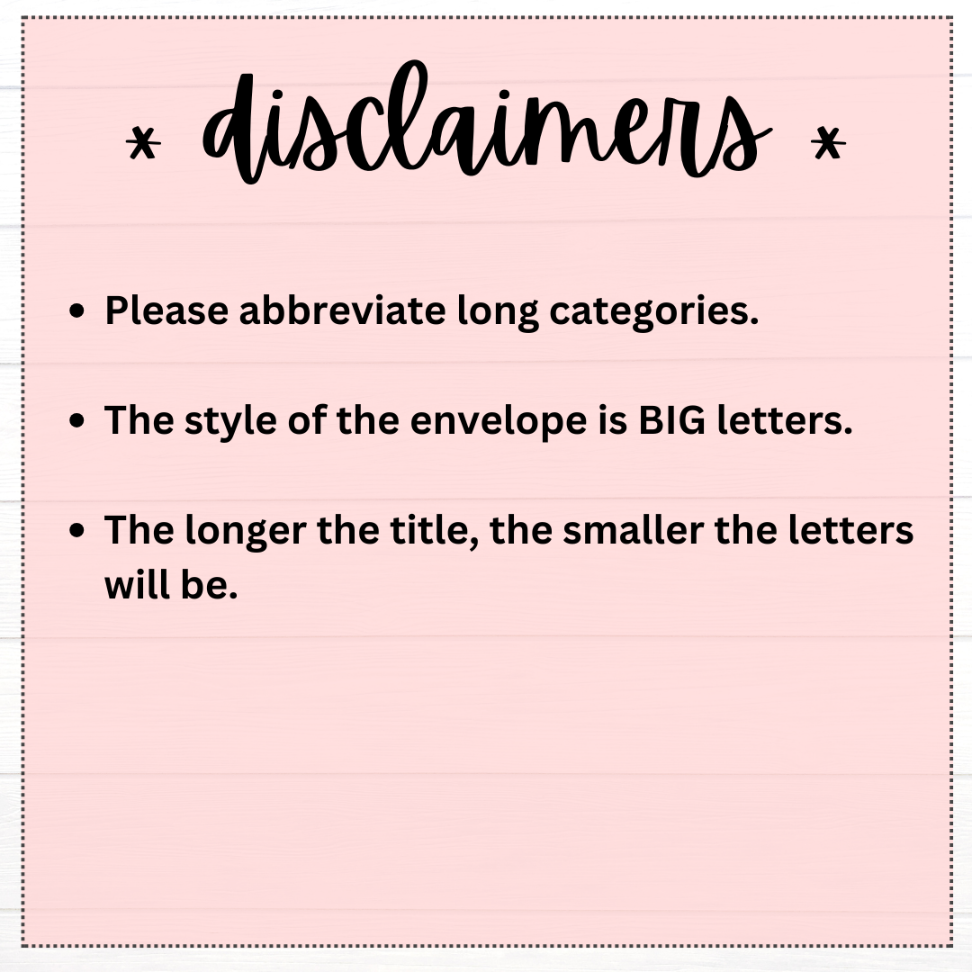 A6 CUSTOM Matte Pink Ombre' Envelopes