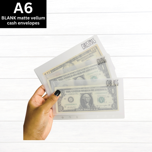 A6 BLANK Matte Vellum Envelopes