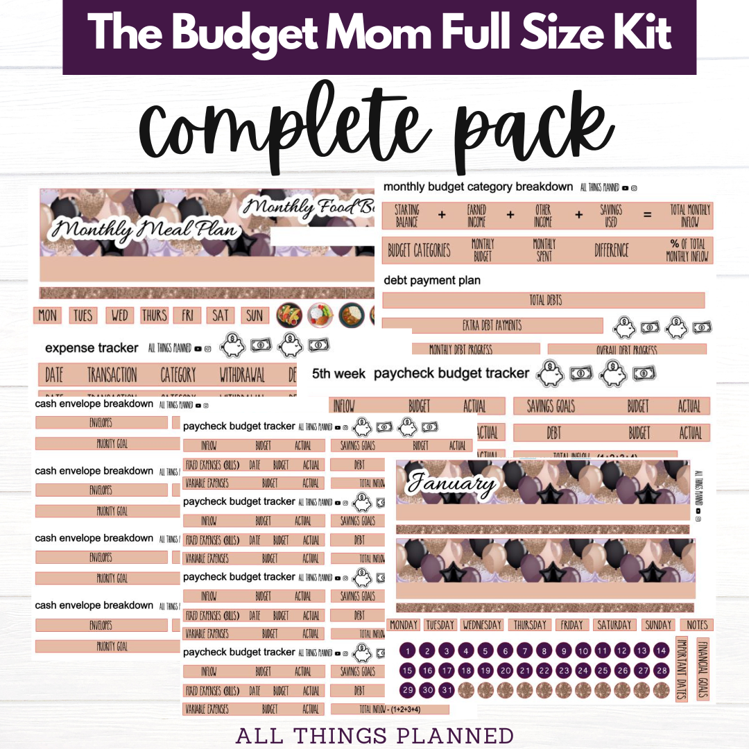 Full Jan. (New Year) Budget Kit BUNDLE