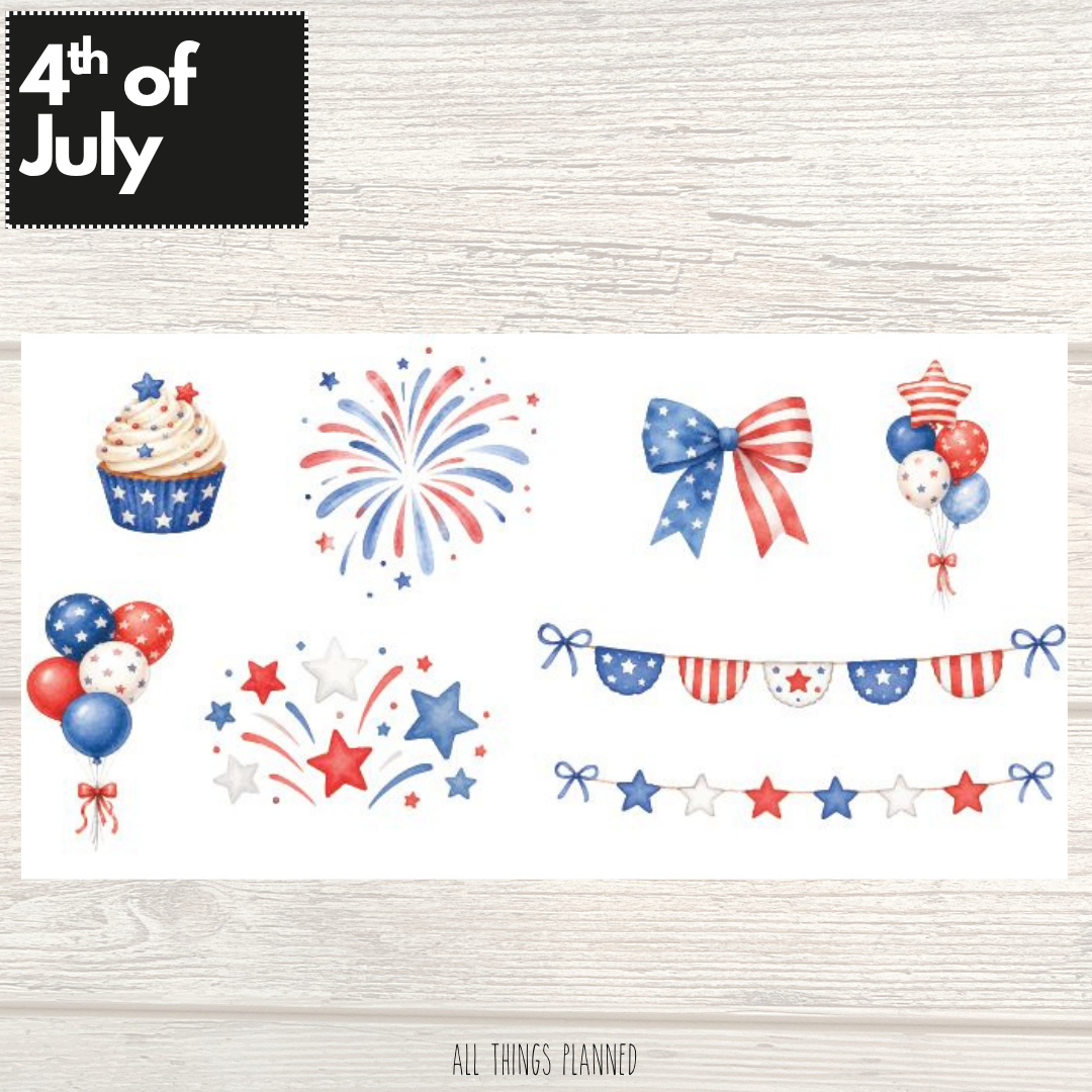 4th of July Stickers