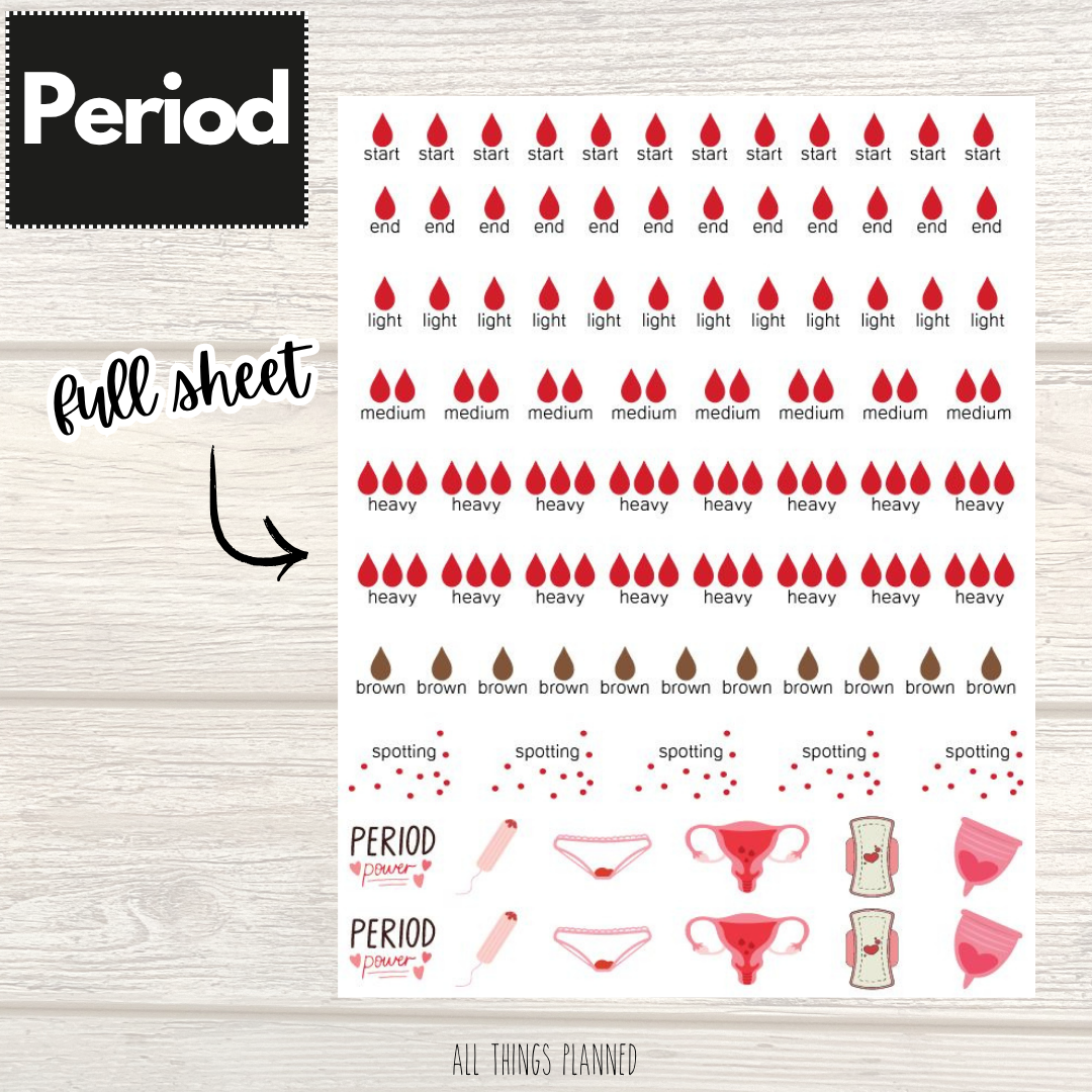 Period Menstruation Stickers