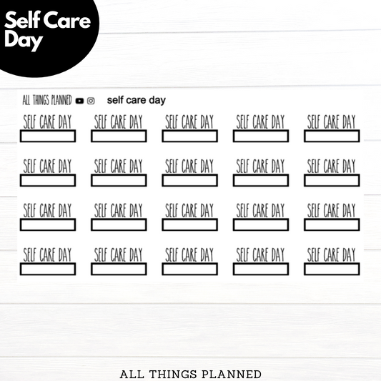 Self Care Day Stickers