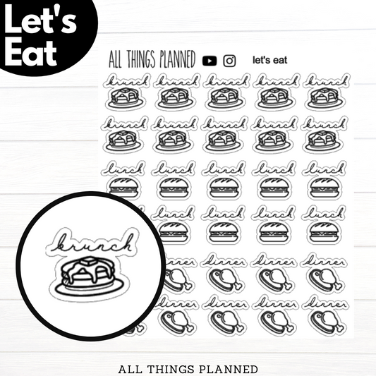 Let's Eat Stickers