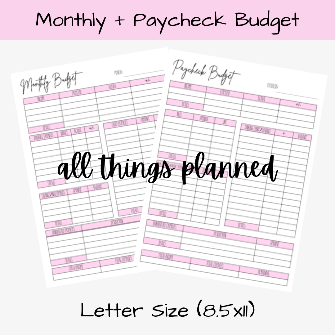 Printable Budget Planner