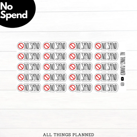 No Spend Stickers